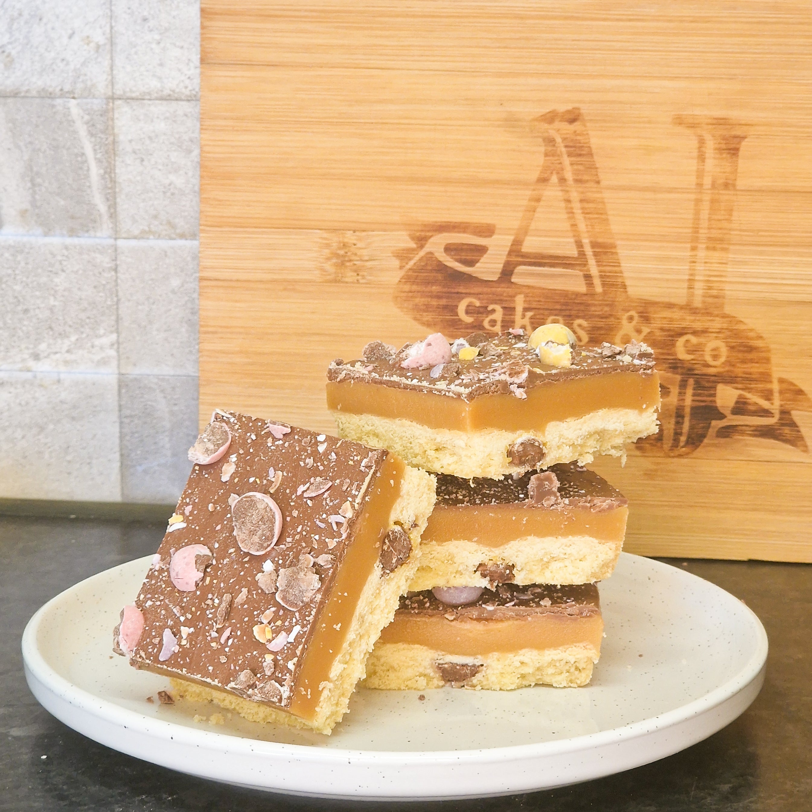 Mini Egg Millionaire Shortbread